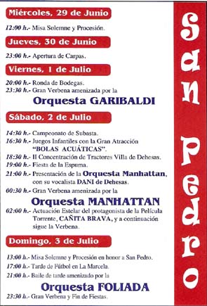 Programa de fiestas 2011
